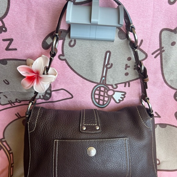 Gorgeous vintage Coach Chelsea brown pebbled leather shoulder bag F10893 - Picture 3 of 13